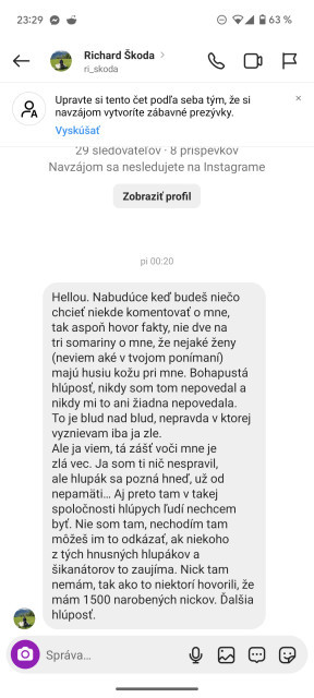 Richard vam odkazuje ze sem nechodi