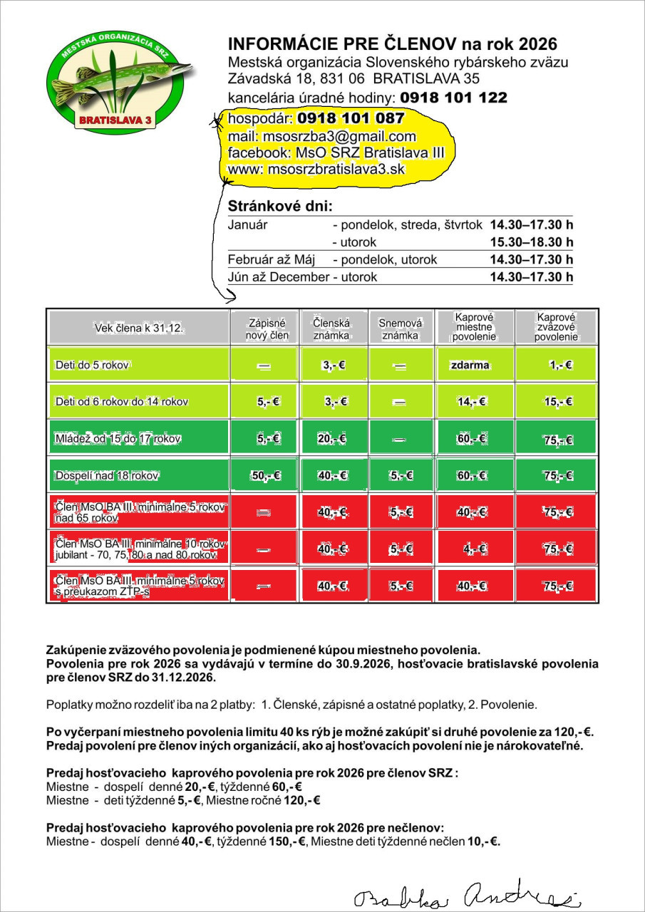 Informácie pre členov 2026 - MsO SRZ!...    :-O 