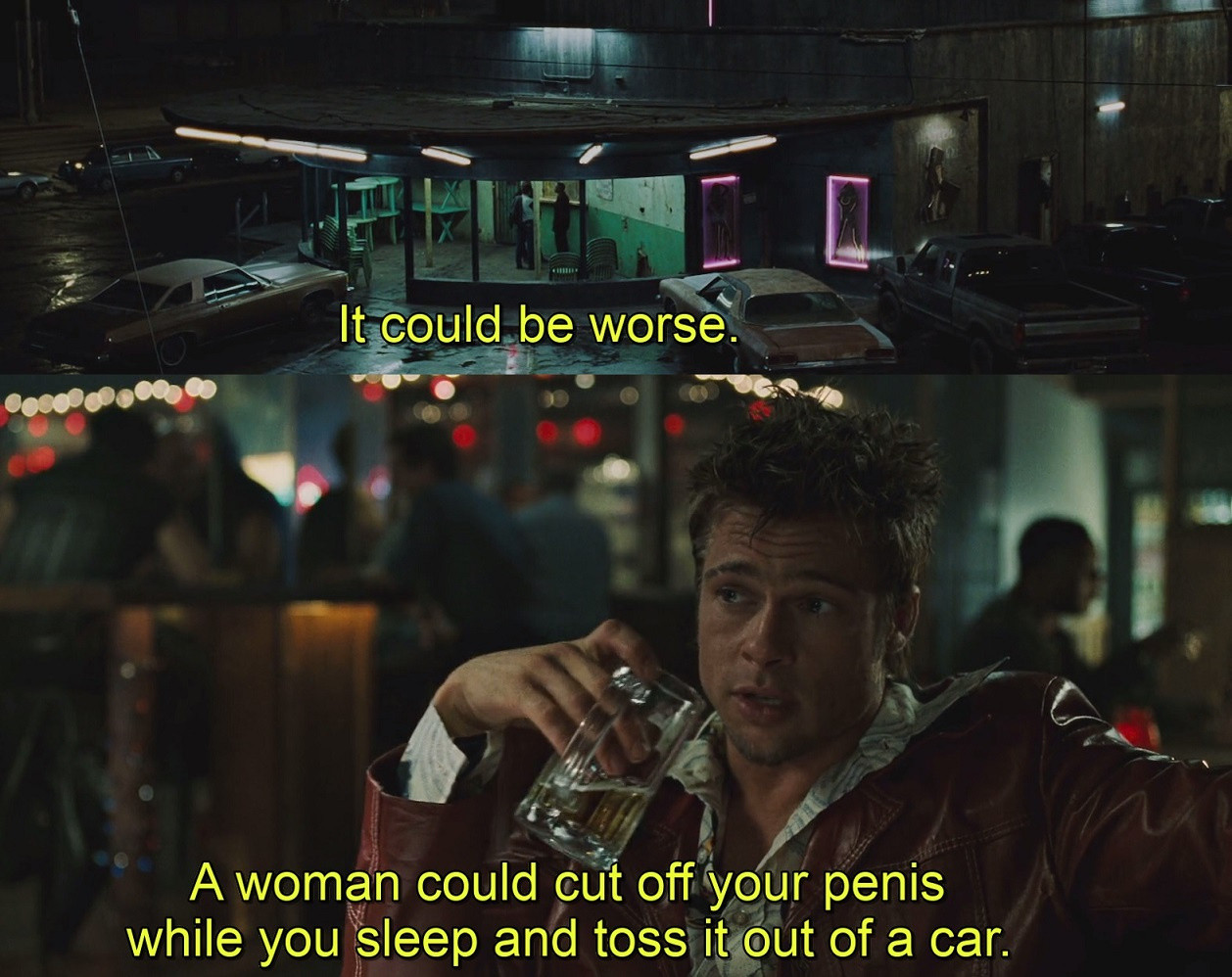 Tyler Durden je jediný psychológ, ktorému dôverujem.