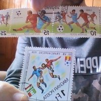 Sovietsky futbalový tím (vydané pri príležitosti MS vo futbale 1990) a madarskí futbalisti na šampionáte 1938