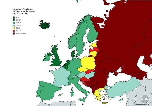 už si celkom zvykám na to, že Slovensko je na týchto mapkách vždy červené ani repa 
