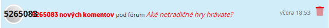 sice to nie je moje forum, ale nie je tam ani tolko komentov. tak... dik za notifikaciu, Birdz :D