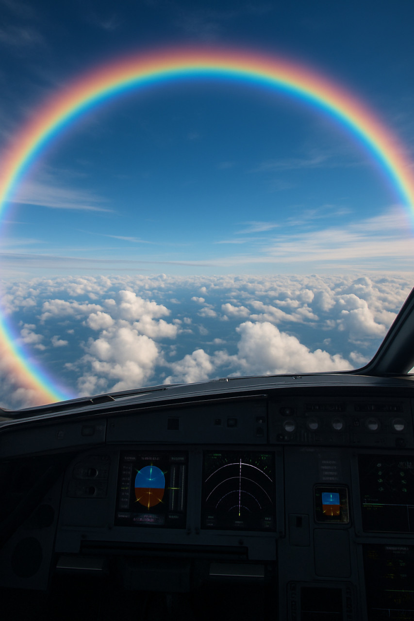 Takto vidia dúhu piloti 