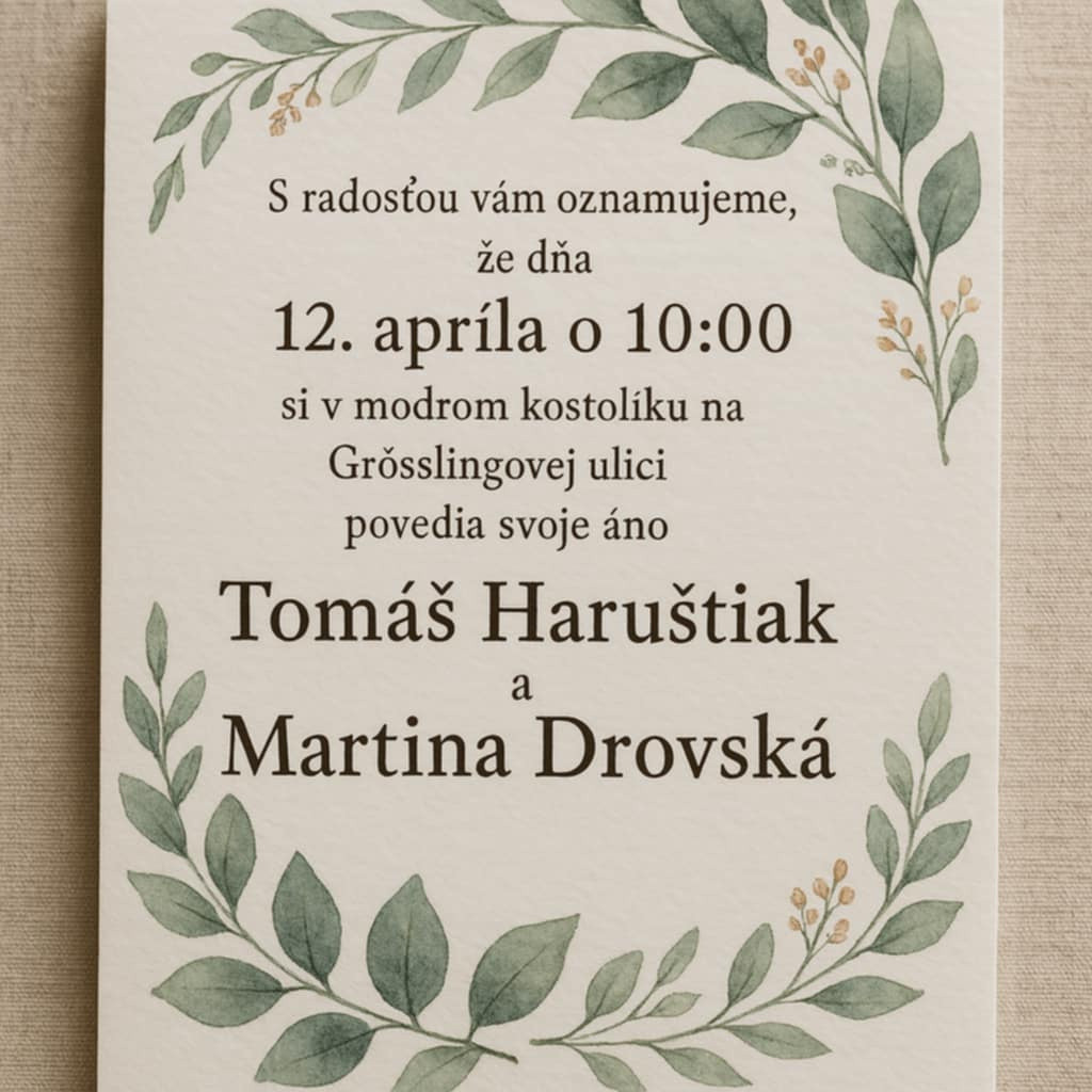Birdz ste pozvaní na našu svatbu