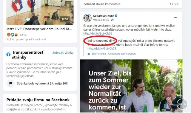 Tie slovenské preklady na fb... Sebastian Kurz - rakúsky kancelár