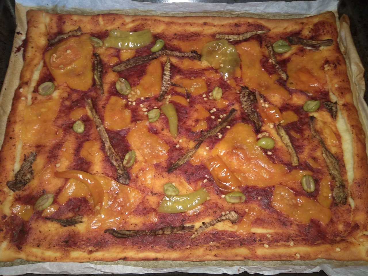 Pizza so sušeným baklažánom :) 