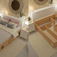 ideálna postel pre majiteľov mačiek, a skladovanie zvratkov pod posteľov  :D 