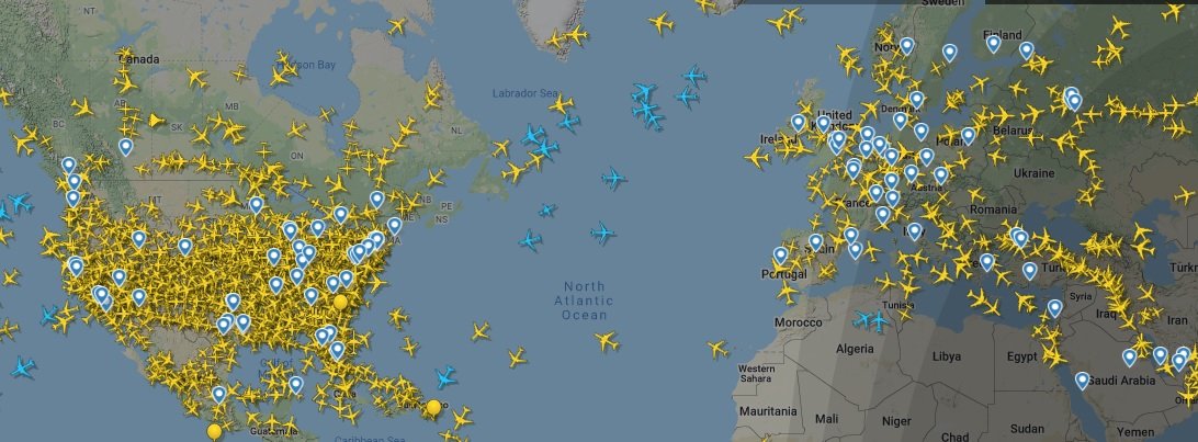 Američania lietajú ďalej krížom krážom. 
https://www.flightradar24.com/6.71,-18.32/2
