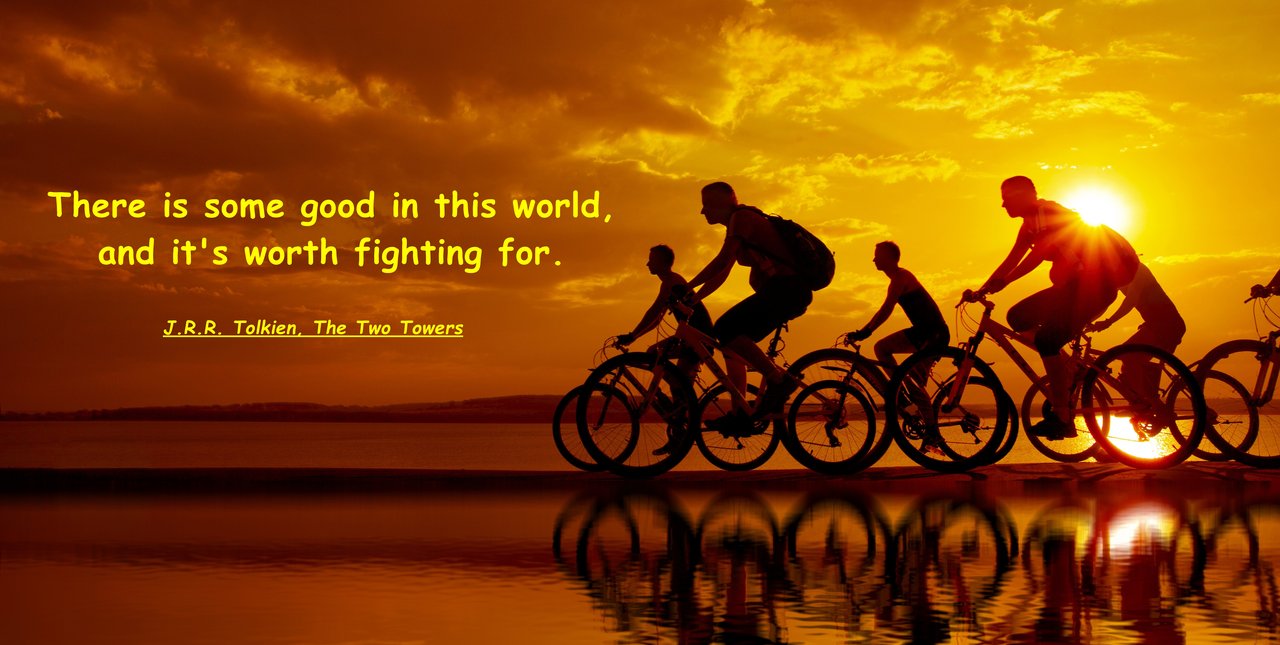 There is some good in this world, and it's worth fighting for.” ― J.R.R. Tolkien, The Two Towers