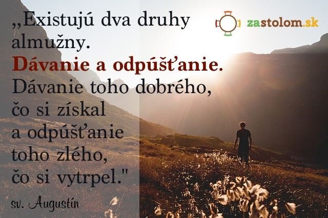 Dávanie a odpúšťanie...