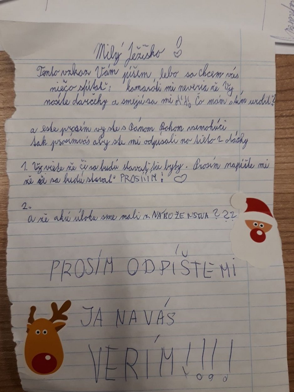 Takto treba pisat Ježiškovi :) 