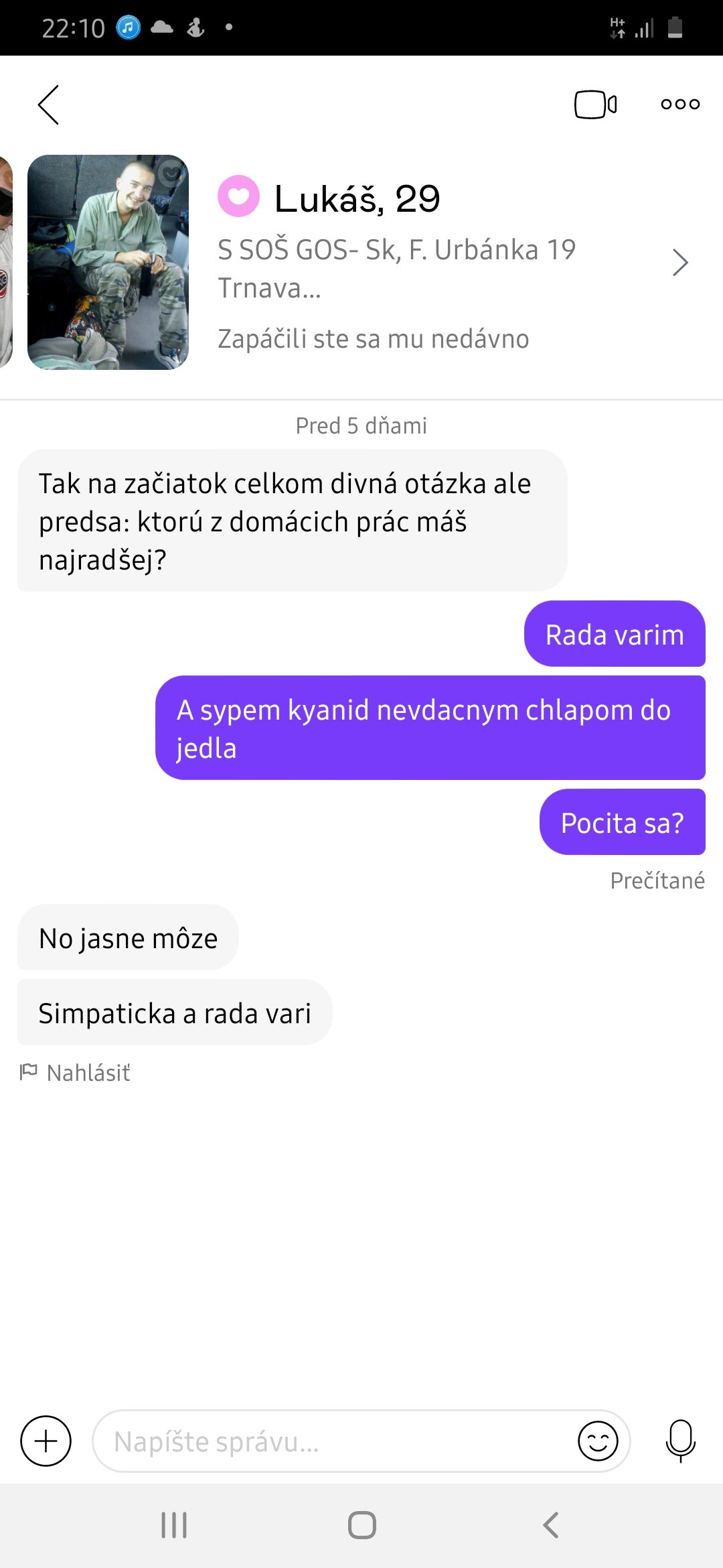 Nachvilku si to tu odlozim 