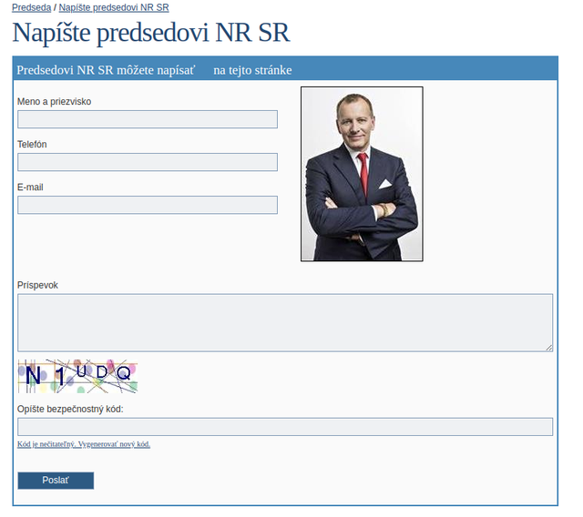 ak potrebujete odvoz limuzinou, treba vyplnit tento formular na stranke https://www.nrsr.sk/web/?sid=predseda/napistePredsedovi