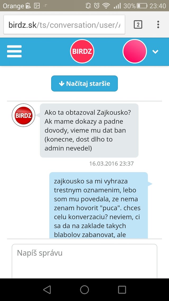 Kontaktoval ma admin (sam od seba - neverim!) tak drzte palce.