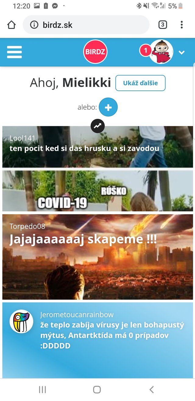 Ked sa na niekoho pozeras 8 dni vkuse a este aj birc ti hadze jeho profil miesto tvojho :(
