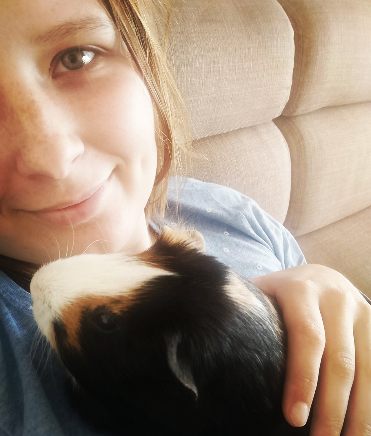 Obligátny selfík s Darwinom pri príležitosti toho, že som doma.