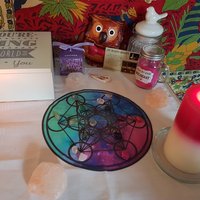 A stale pribuda vsetko ide jak z hlavy jak instink oh bless eBay...  tento '' kruh''

Metatrons cube: 
Blue/Pink - general healing, reiki healing, spiritual growth


Cize len dobre a. Our oblubene farby. Ked som name nad ne prilozil ruku citil som ako sa 